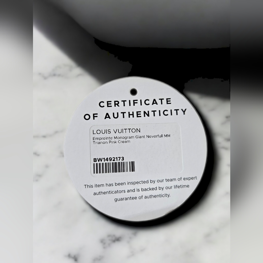 LV Empreinte Monogram Neverfull MM Trianon Pink Cream - Picture 12 of 13